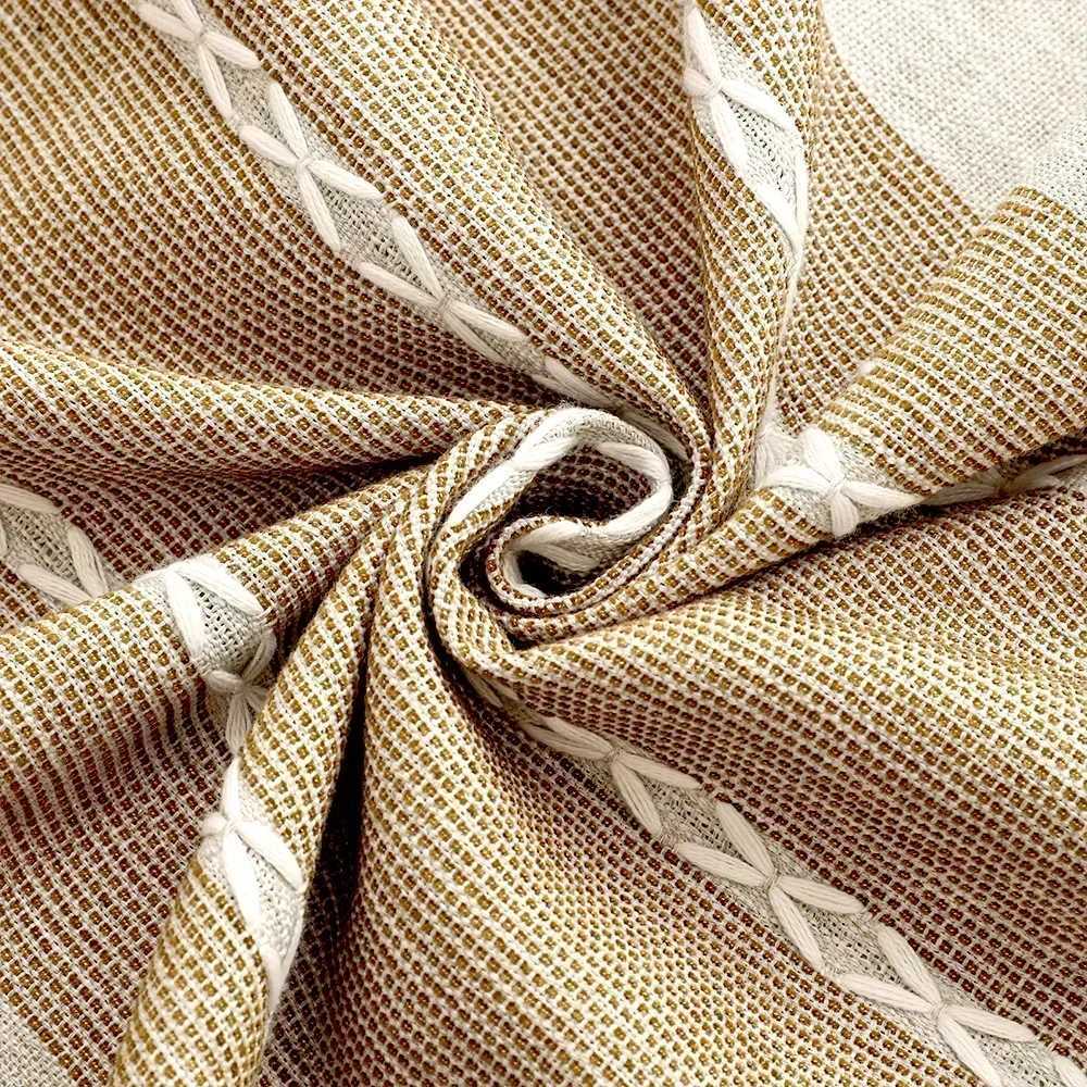 Nordic Tassel Cloth Tabl Embroidered Leaf American Tablecloths For Events Rectangular Jacquard Coffee Table Cover C251122