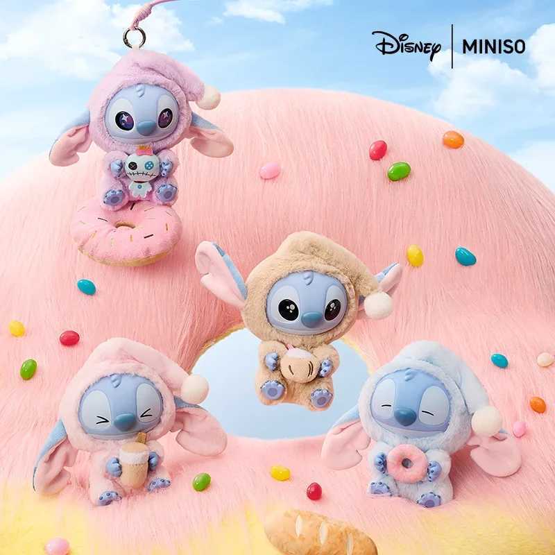 Disney New Lilo Stitch Pajama Party Series Vinyl Doll Blind Box Toy Animated Character Stitch Doll Decoration Childrens Toy Z250422