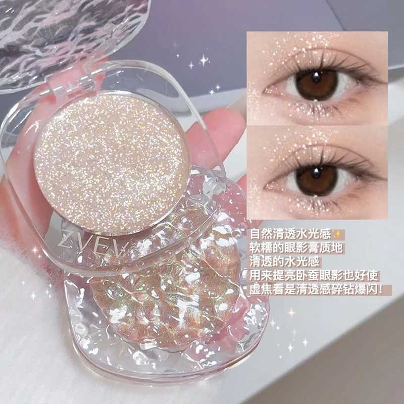 ZVEV monochrome flash eye shadow plate is delicate clear shiny pearly broken diamond color eye shadow creamT251122