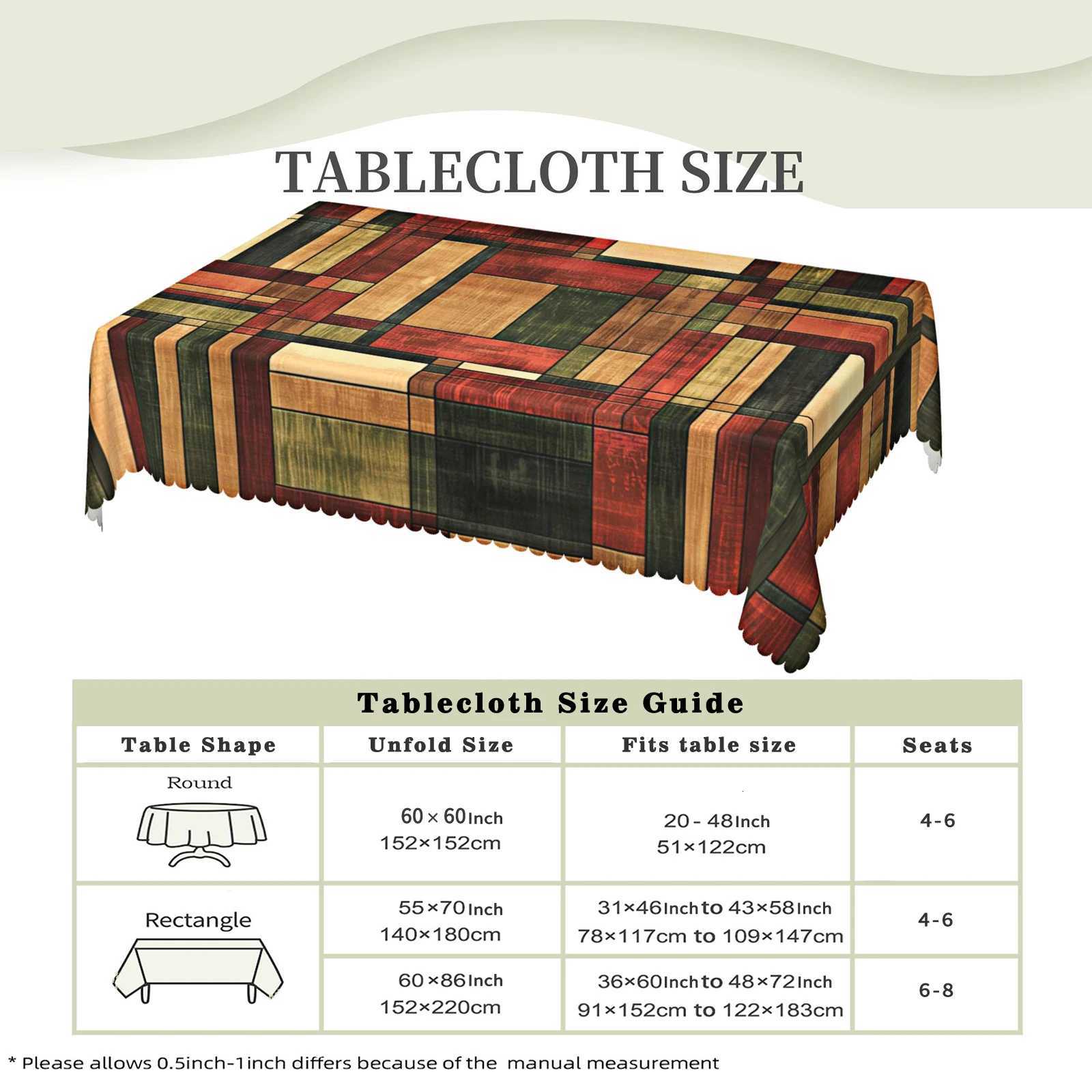 1 Piece of Retro MultiColorS tripesa ndC heckeredP rintedT ablecloth5 S izesA vailablew ithE legantE dgeE mbossedS u itablefo rCi ncoDe Ma C251122