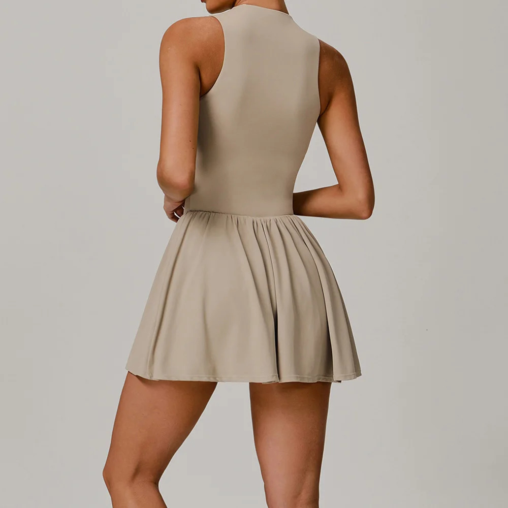 Suit Women Boilersuit Sports Jumpsuit Zipper Yoga Rompers Backless Sportswear Women Sleeveles Workout Bodysuits Female251120