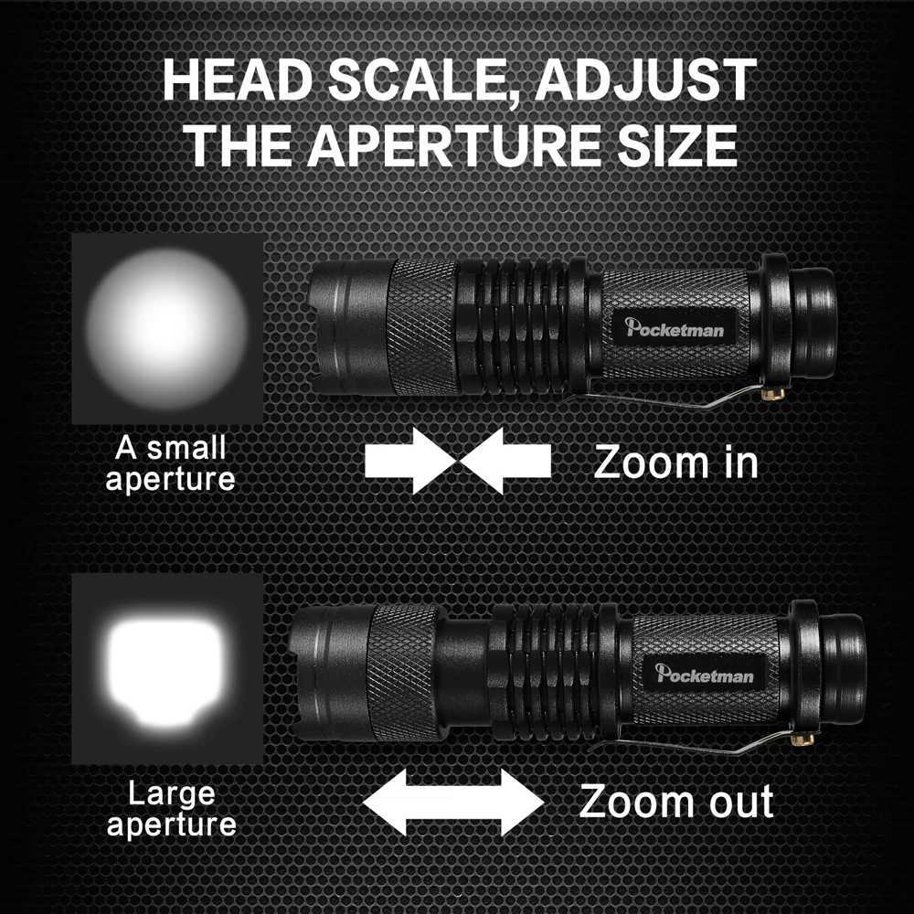 5 PCS Mini Brightest Led Flashlight Tactical Flashlights Powerful LED Torch Zoomable Flashlamp Powered by AA batteries or 14500 C251122