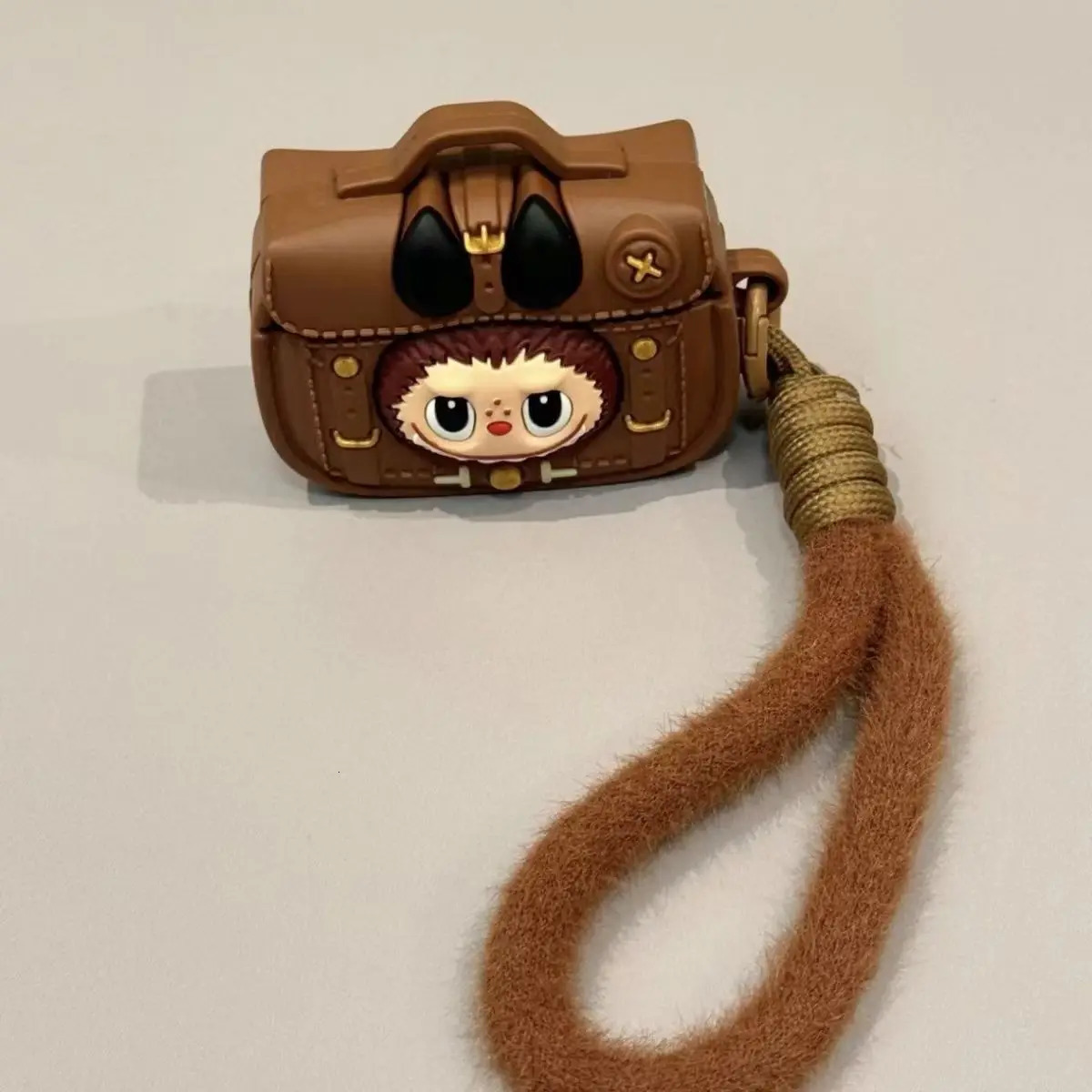 Creative mini cartoon briefcase keychain pendant headphone bag 250421