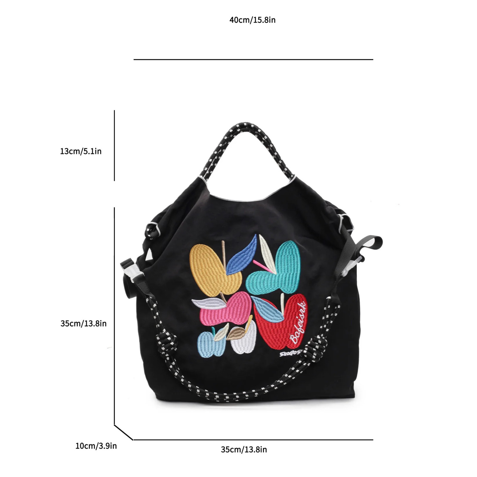 womens handbag lazy in the wind Japanese embroidery fashionable clown large capacity durable shoulder bag commuting messenger 250421