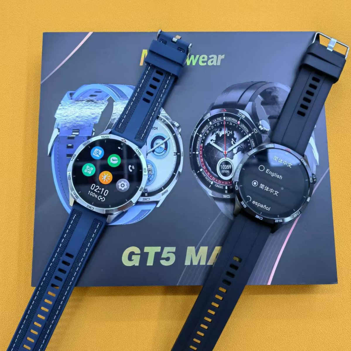 GT5MAX heart rate ECG smart bracelet watch micro wearable touch screen 44cm Bluetooth connection wireless charging free shipping