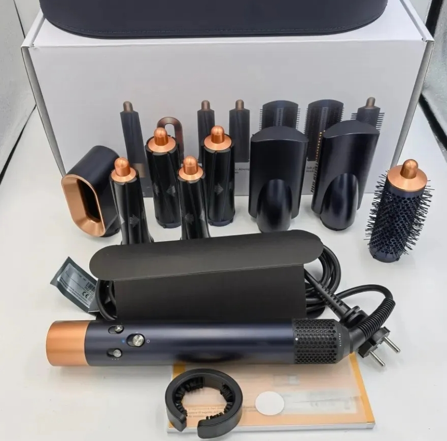 Curling Irons Multifunction Hair Divider Warm Air Comb Anion Hairdryer Hair Dryer Hair Curler Hair Shaper Leather Box Home Unisex
