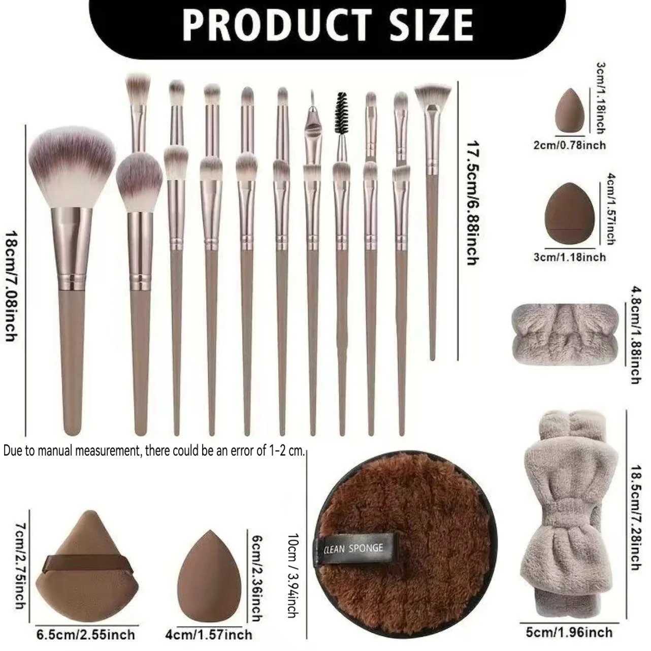 CHARMINGPOSE Makeup Brush Set Portable Travel Brushes Cleaning Tools Daily Use Professional Womens Makeup Kit 56-Piece C251122