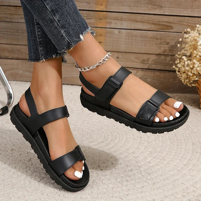 Summer Fashionable Comfortable Elegant Casual Wear resistant Thick Bottom Soft Seaside Womens Sandals 250421BJ - view 7