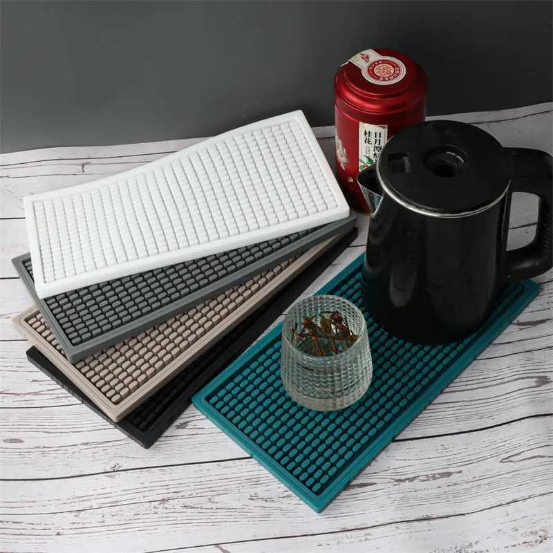 Bar Mat Coffee Maker Countertop Spill Service Mat-Waterproof Heat Resistant Countertop Drain Mat for Home Bar Accessories C251122