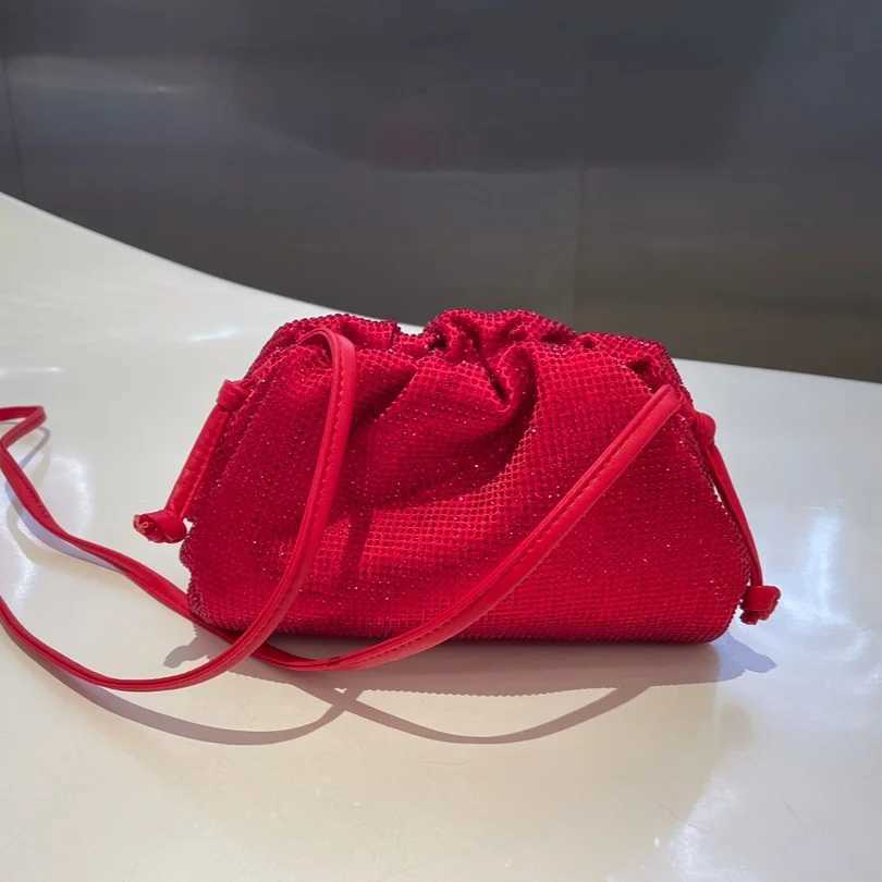 Luxury Designer Glitter Rhinestone Diamond Cloud Bag Evening Bag Wedding Party Clutch Purse Women Handbag Shoulder Messenger Bag K251121