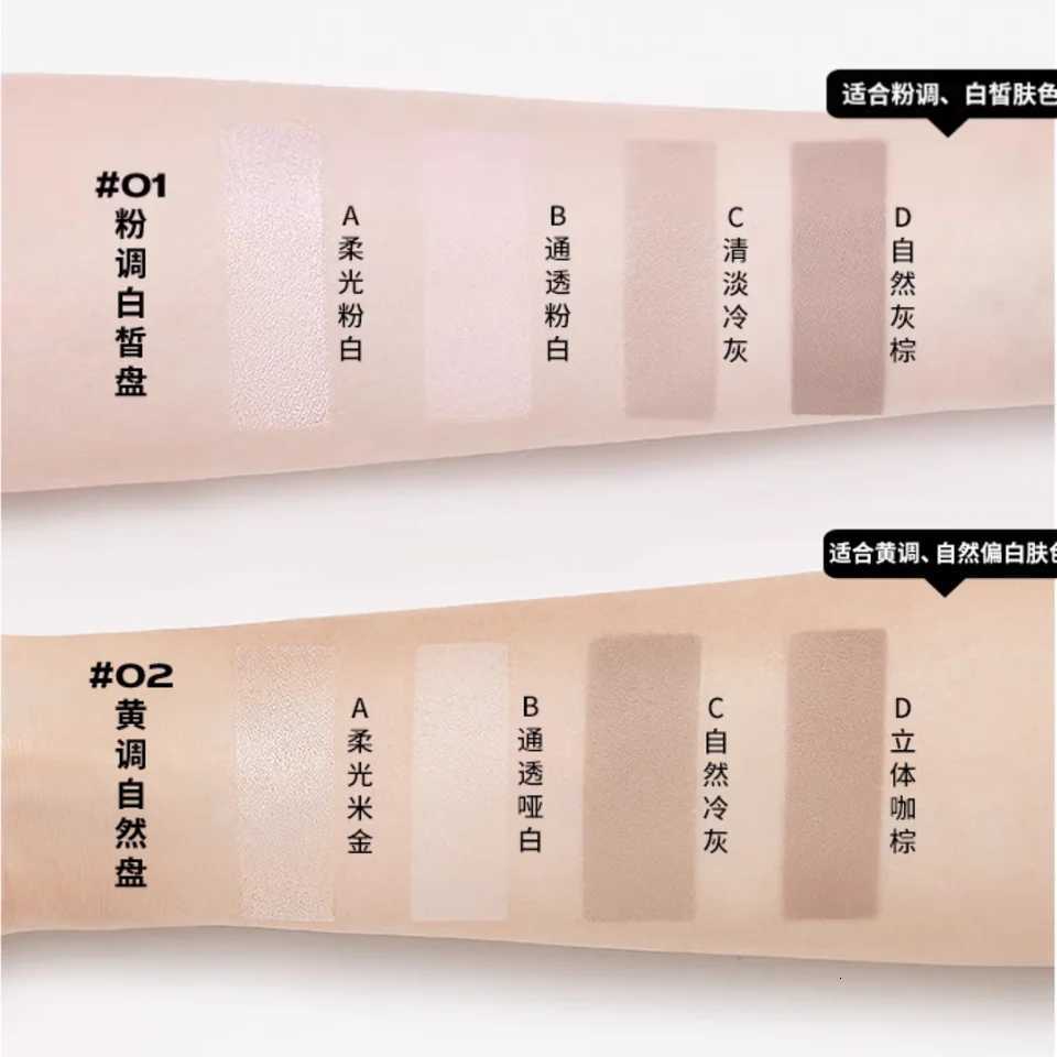 Little Ondine Sculpture Contour and Highlight Palette Chic Decent Beauty Contouring Palette Multi-purpose Face Makeup CosmeticsT251122