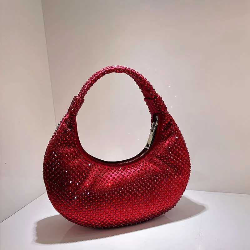 Shiny polka dot diamond-encrusted Spice armpit bag light luxury niche design single shoulder hand bag K251121