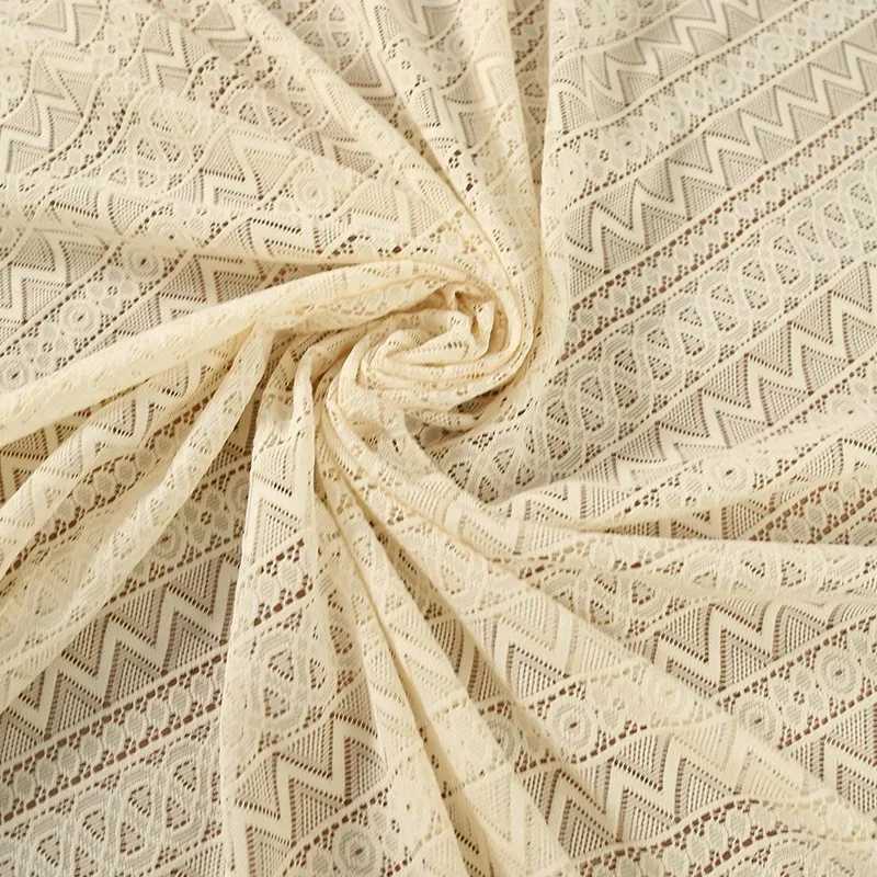 1PC Pastoral Style Lace Beige Tablecloth Cotton and Linen Table Cloth Hollow-Out Household Non-Slip Tablecloths Decor Home C251122