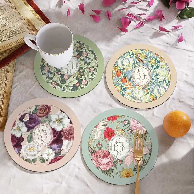 Luxury Coasters Water Absorbing Quick Drying Insulation Coaster High Aesthetic Value Anti-slip Tea Mat kitchen Accessories C2511220