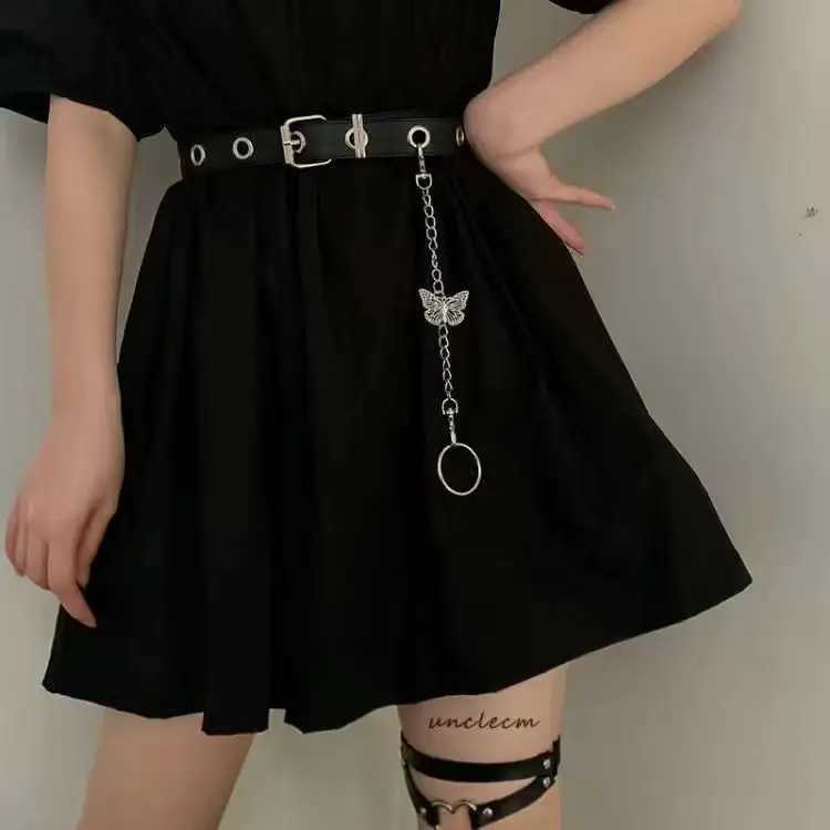 New belt for women cool ins belt European and American punk style fashion trend no punching pants belt chain cool ins J251122