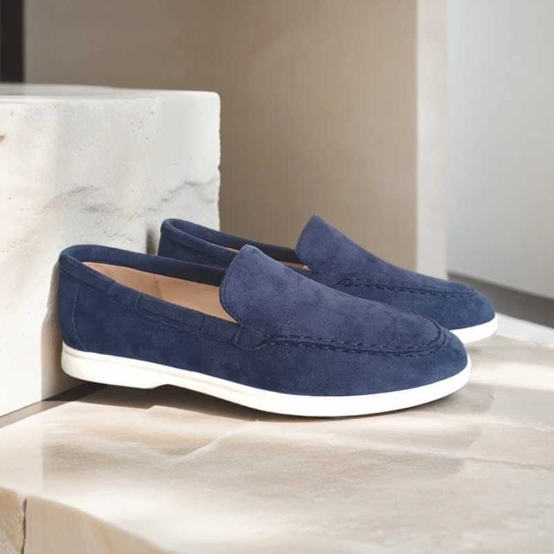 Classic Suede Leather Loafers Men Casual Shoes Luxury Brand Mens Breathable Slip on Driving Shoes X251122