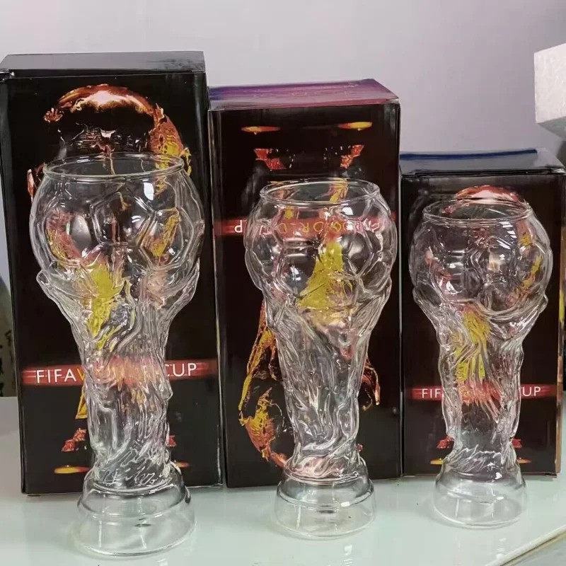 World Cup Beer Glass Creative 450ml 600ml 800ml Hercules Mug Beer Mug Glass Football Cup Crystal Glass Wine Cup Soccer Worl 250422