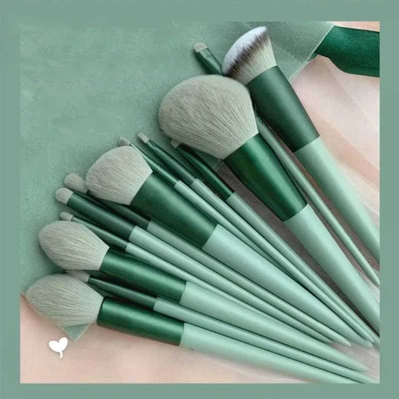 13Pcs Soft Fluffy Makeup Brushes Set for cosmetics Foundation Blush Powder Eyeshadow Kabuki Blending Makeup brush beauty tool C251122
