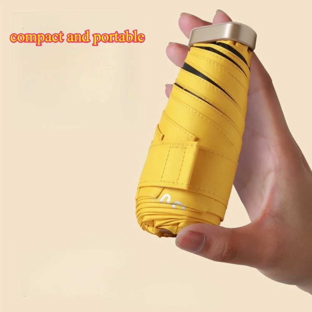 Ultra Light Six Fold Umbrella Compact Black Rubber Sun Umbrella Portable Sun Umbrella Economical Sunny Umbrella Sun UmbrellaM251122