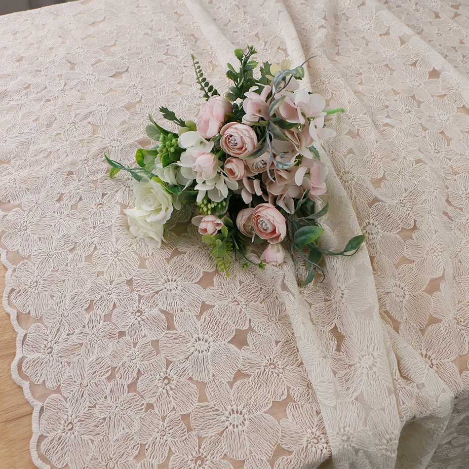 Lace Embroide TableclothThe White Embroidered Table CoverDecorative Table Cloth Cover for Coffee Table Desks C251122