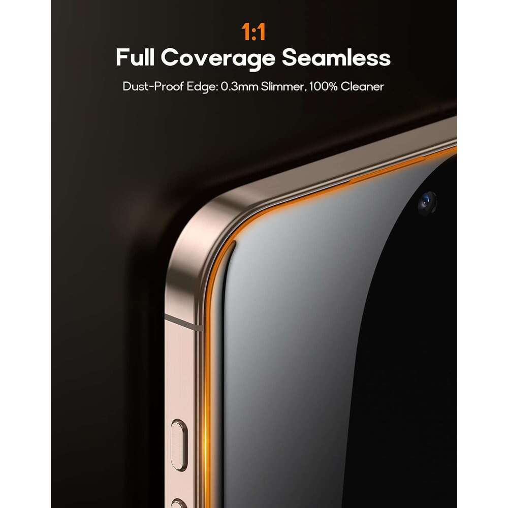 DHGadgets Privacy Screen Protector Tempered Glass:9H+ Durable, Auto Positioig, Bubble Free, High Defiitio, Easy Installation
