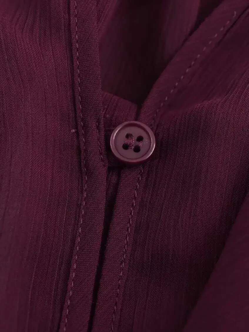 hoodie Summer Chic Women's Elegant Loose Long Sleeve Layered Shirts Office Lady Vintage V-Neck Translucent Tierred Ruffles Blouses jacket
