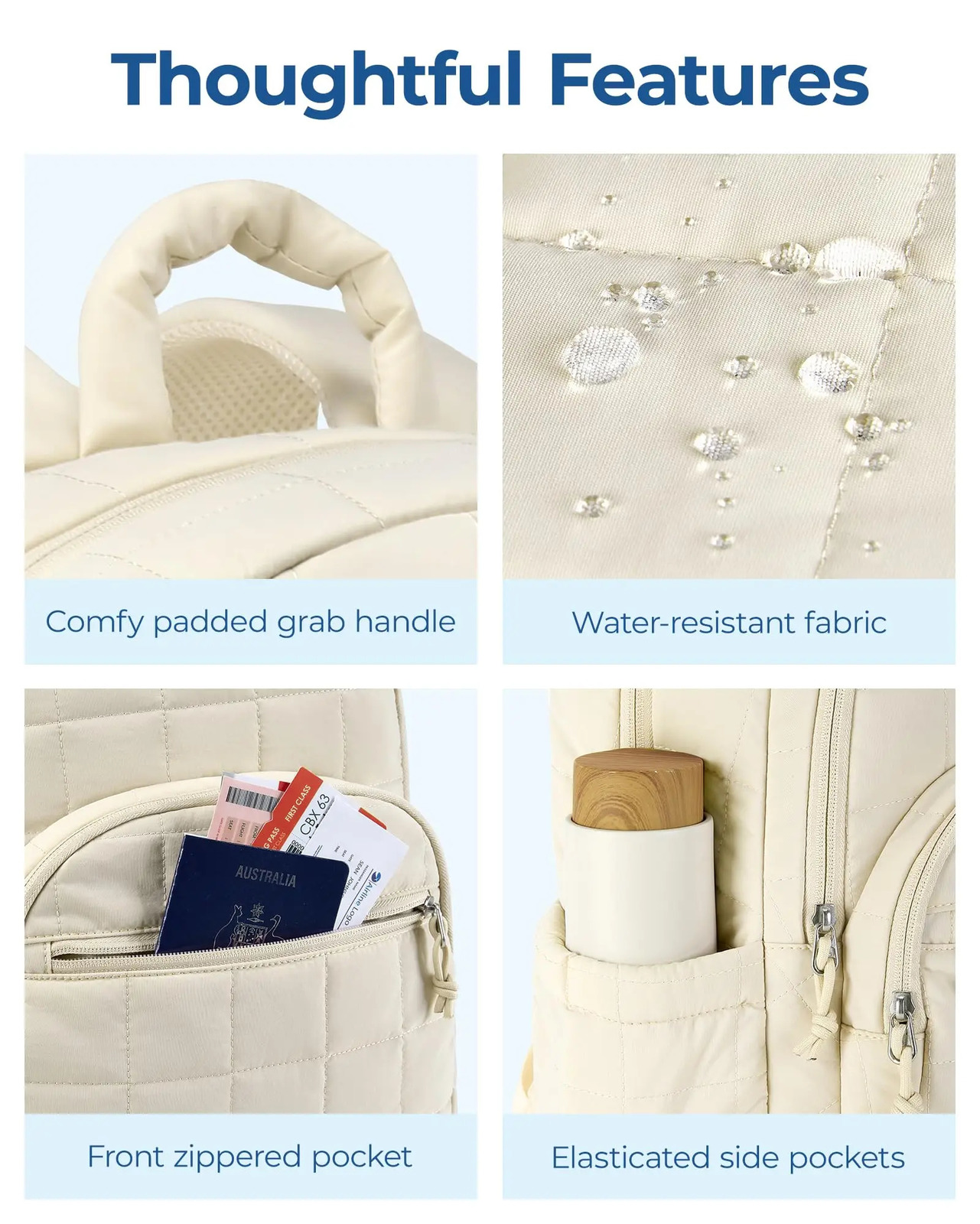 BAGSMART Womens Backpack Large Capacity Travel Simple Female Bags School College Laptop for Girls 251111