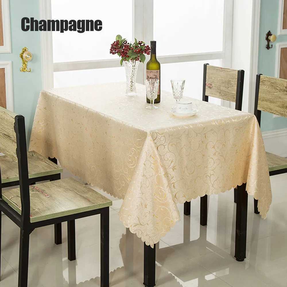 High Quty Europe Style Luxury Embroideried Gold Leaf 180180cm Square Tablecloth Hotel Home Table Cover For Event Decoration C2511226