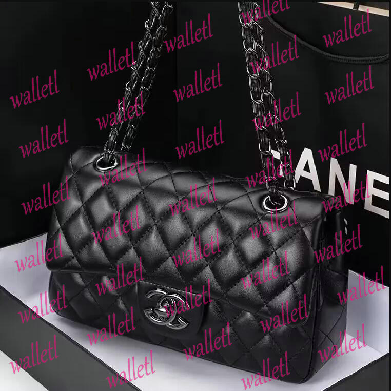 Designer Bags women Bag Plaid Flap 5A CF Caviar Shouder Handbag Gold Silver Chain Leather Gold Letter Solid Color Buckle Square Stripe Lady Messenger