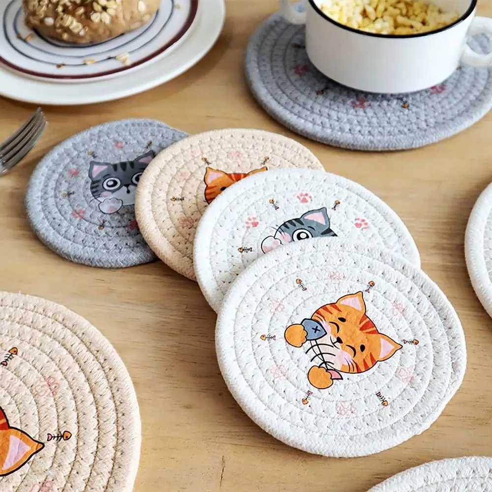 Special Design S/L Coasters Tableware Waterproof Bowl Dish Pot Mats Cotton Heat Insulation Pad for Home Kitchen C251122