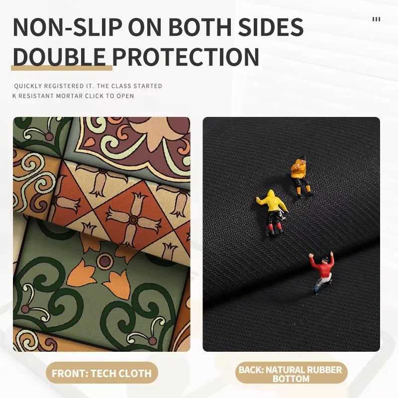 VIKAMA Retro Coffee Maker Mat Non-Slip Dish Drying Kitchen Pad Quick Dry Tableware Placemat Washable Dinnerware Draining Mat C251122