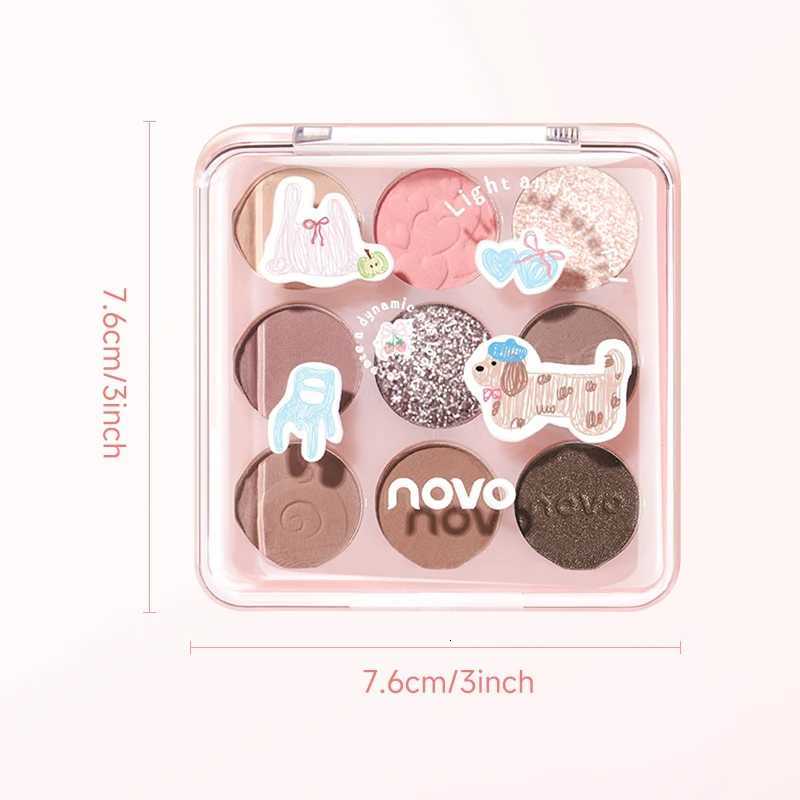 9-Color Eyeshadow Palette - Matte Shimmer FinishWater And Sweat Resistant Long-Lasting Wear Blendable Highlight And BlushT251122