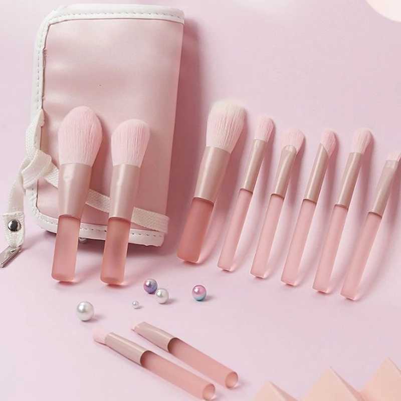 10 Pcs Mini Cherry Blossom Makeup Brush Facial Makeup Brush Concealer Foundation Eyeshadow Brush Set Travel Makeup Brush C251122