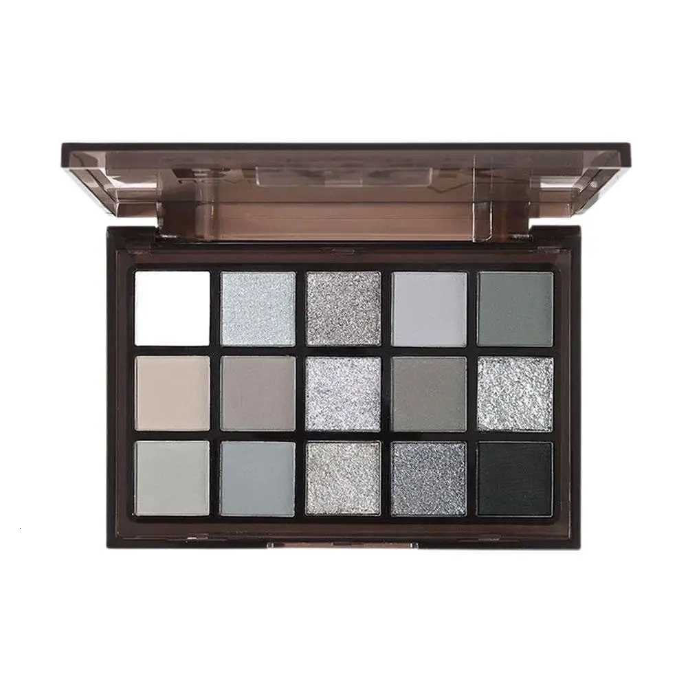15 Colors Smokey Black Eyeshadow Palette Dark Grey Shimmer Matte Eye Shadow Pallet Smokey Eyeshadow for Goth Makeup O3X6T251122