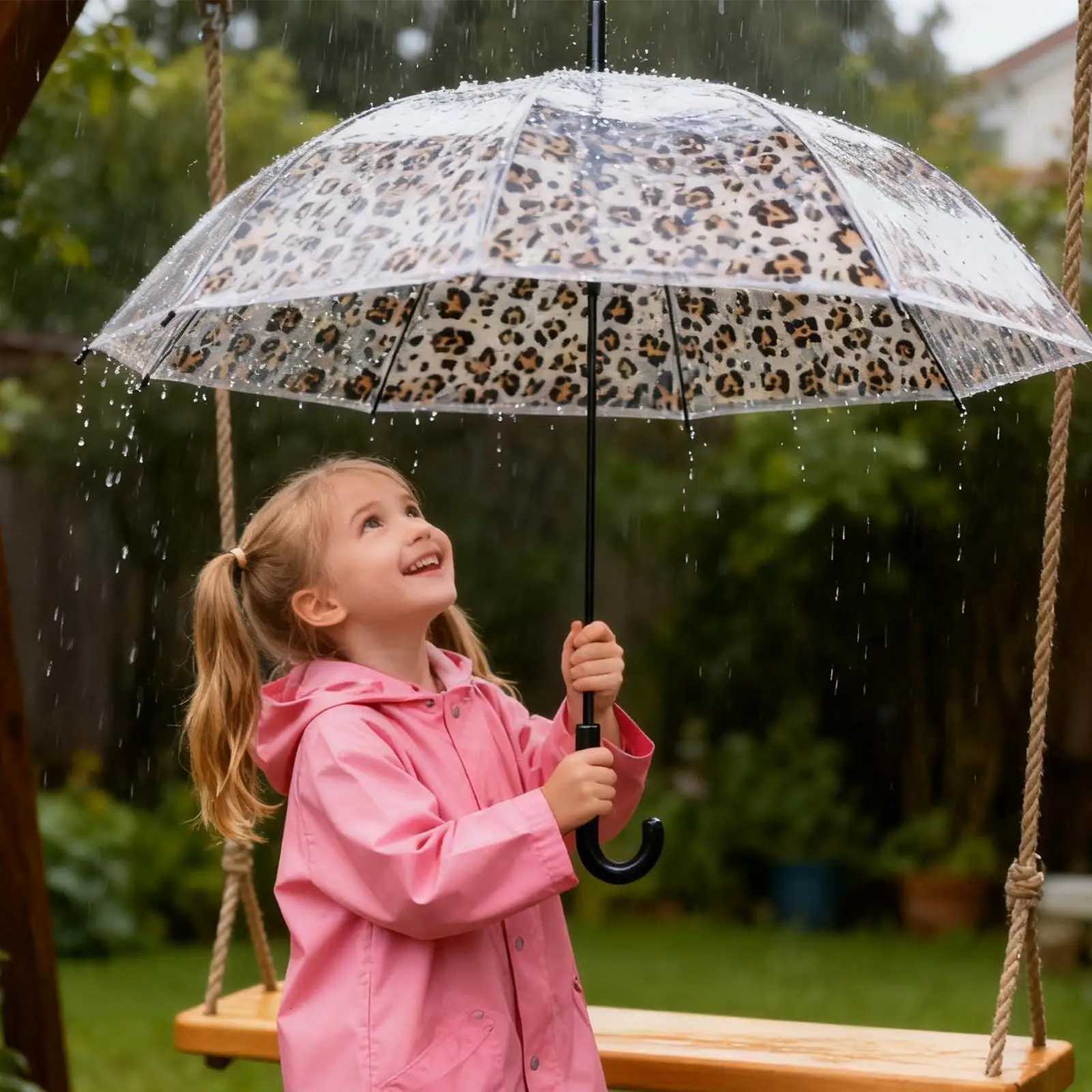 Umbrellas For Rain Automatic Open Dome Canopy Clear Windproof Bubble Stick Umbrella For Adult Men Women Boys Girls WalkingM251122