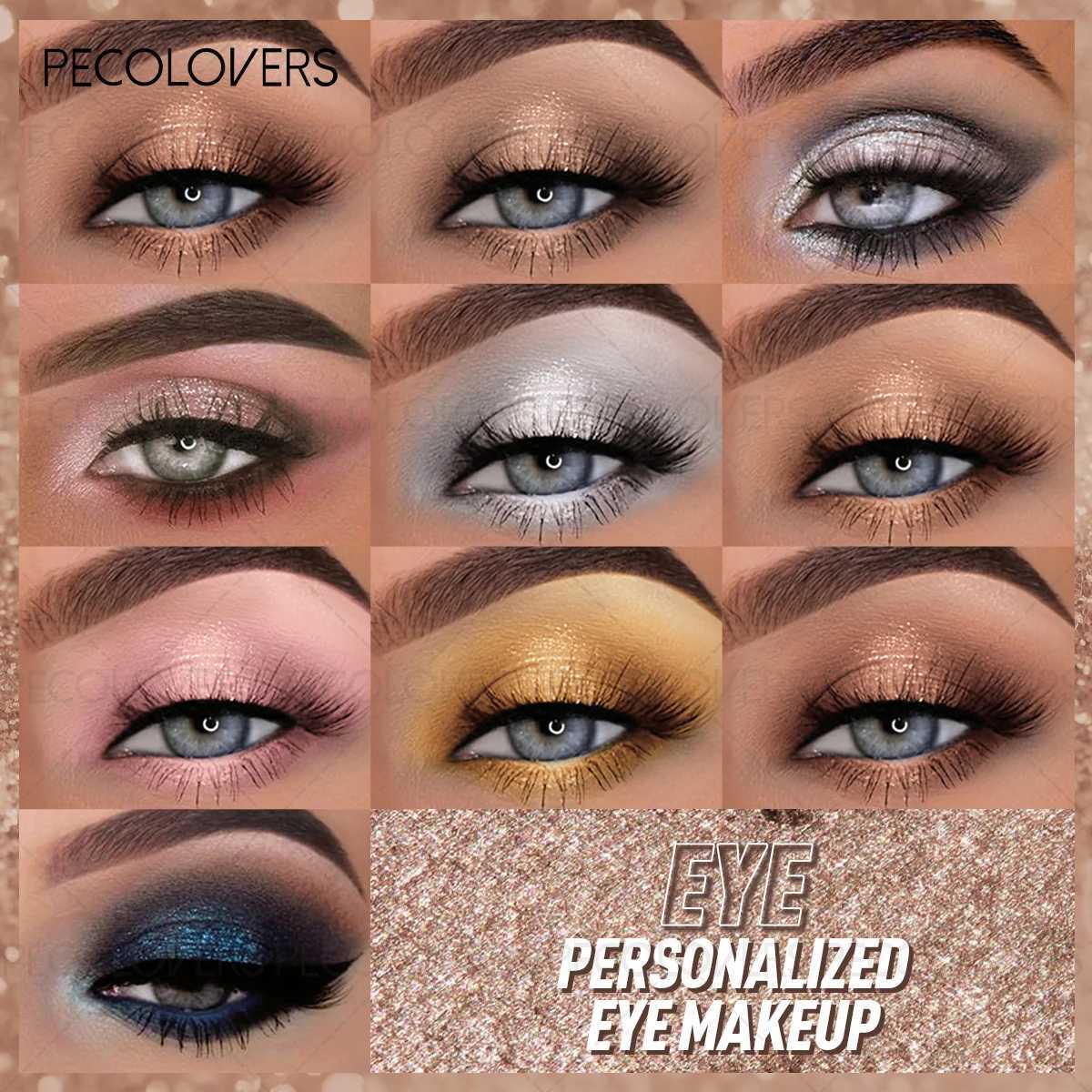 1 Pcs Shiny Eyeshadow Palette Pearly Glitter Eyeshadow Colors Eye-catching Eyeshadow Makeup Music Festival MakeupT251122