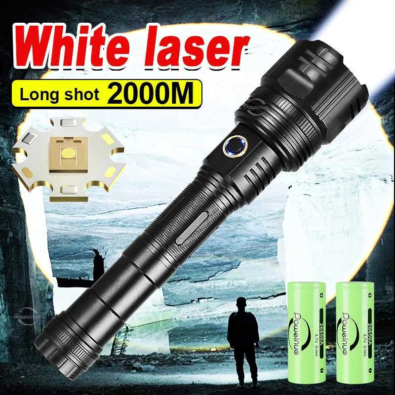 New Super Flashlights Torches Ultra Powerful Flashlight USB Recharge Flash Light 12000MAh LED Flashlight Zoom Tactical Lantern C251122