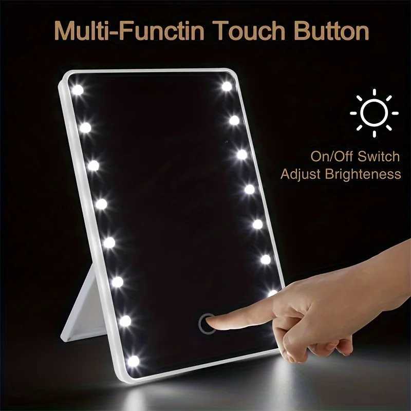 Makeup Mirror With 16 Leds Cosmetic Mirror With Touch Dimmer Switch Usb Or Battery Operated Stand For Tabletop Bathroom Travel M251122