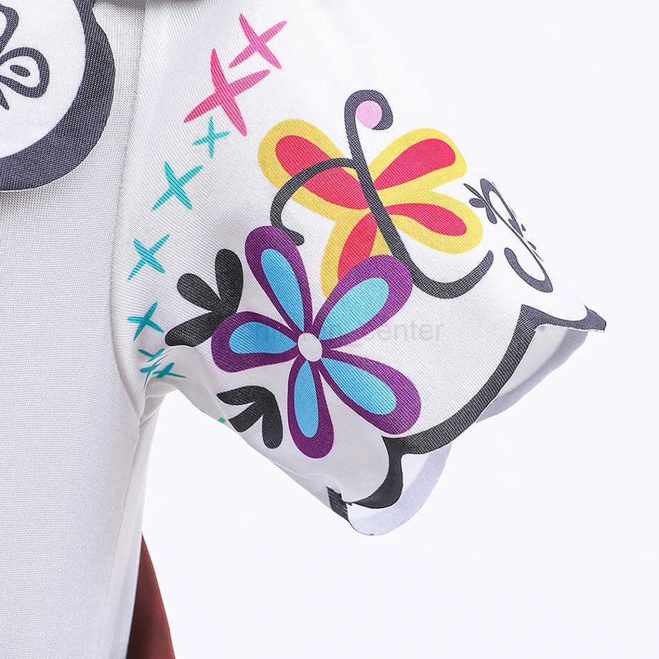 Disney Girl Princess Costume Children Encanto Halloween Swinging Flared Clothes Children Printing Mirabel Cartoon Fantasy Role Playing Dress 3-12Y W20