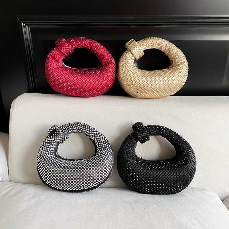 PC Solid Color Zipper Diamonds Mini Evening Bags 2026 High Quality Party Bags Exquisite Niche Design Versatile Womens Handbags K251121