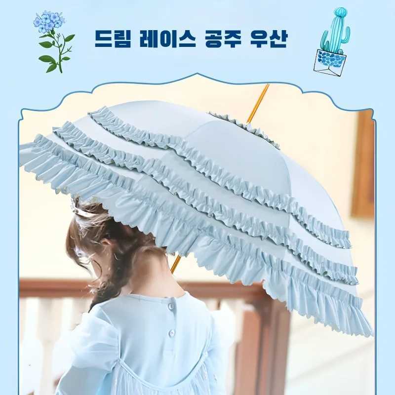 Creative Umbrella Vintage Lace Princess European Wedding Long Handle Red Umbrella Lolita Small Fresh Palace Style UmbrellaM251122