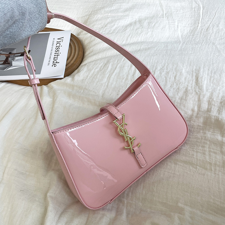 Shoulder bag texture shiny underarm bag handbag commuting simple large capacity bag 2025