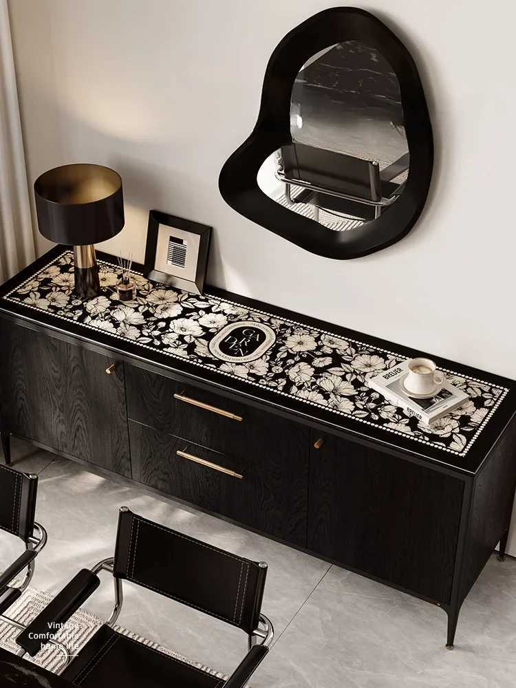 Light Luxury Side Cabinet Table Mat Oil-proof Waterproof Washless TV Cabinet Shoe Cabinet Countertop Protective Mat Cover C251122