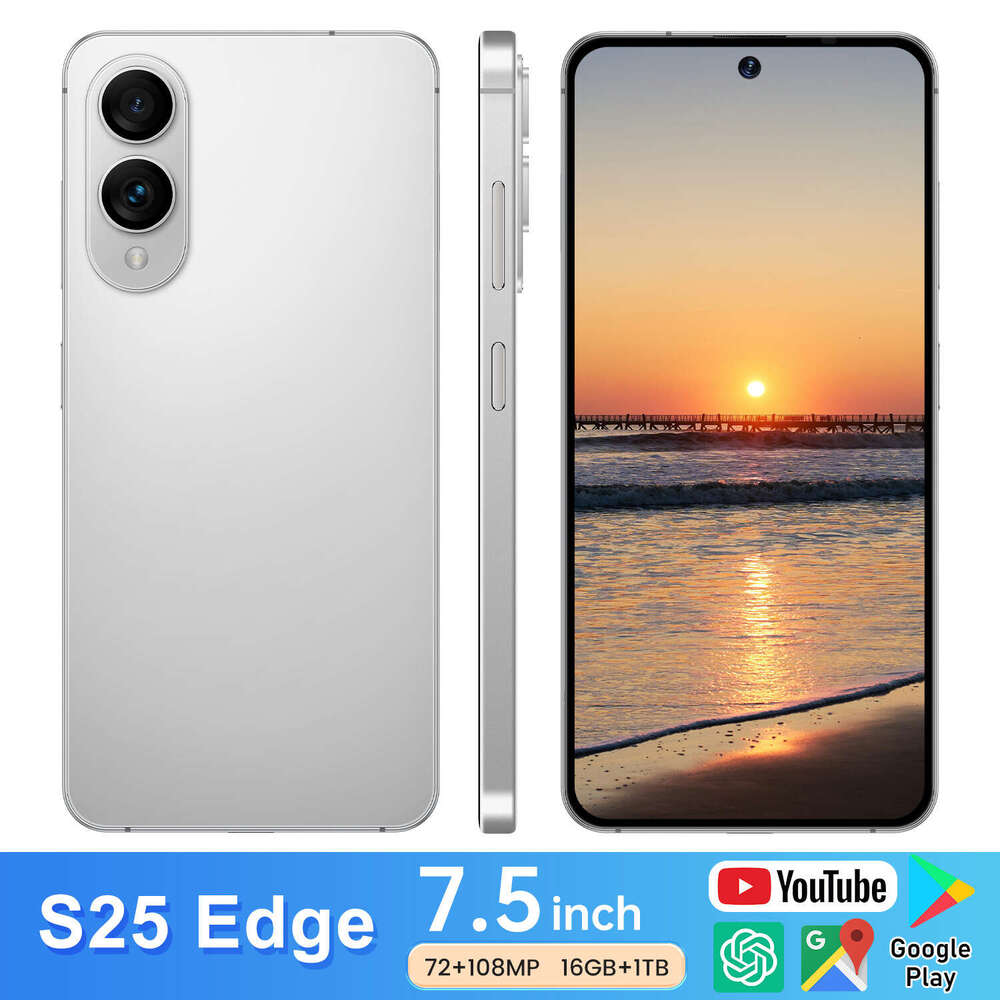 S25 Edge Mobile Phone16GB+1TB Large Screen 7.5Inch Android 14 6800mAh 72MP+108MP New Hot-Selling High-End Smartphone