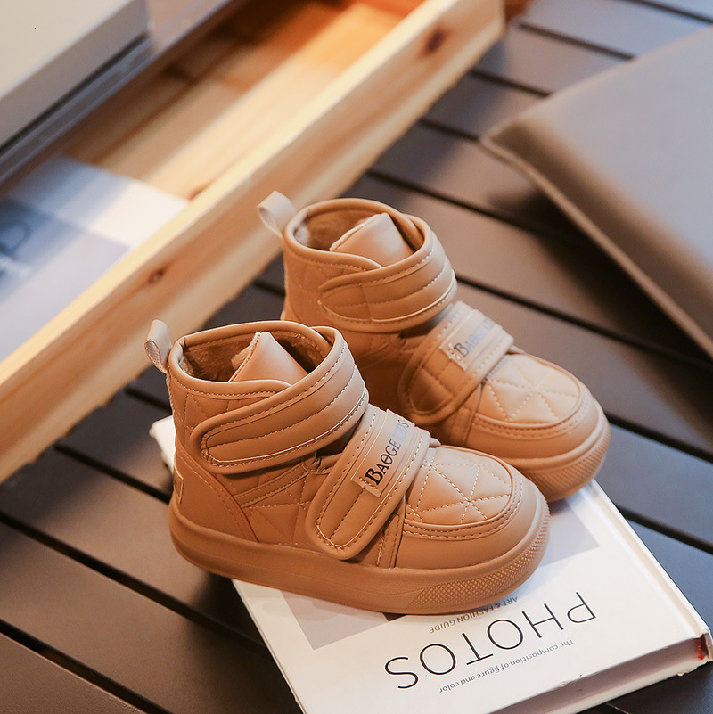 New designer shoes Children s Cotton Shoes Boys and Girls Winter New Snow Boots Fleece Lined Thickened Warm Large Cotton Boots Non Slip Versatile