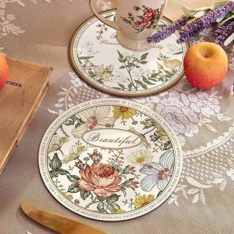 Round Rubber Coasters Antiskidding Absorbent Pad Heatresistant Drink Cup Mat Table Protector Kitchen Items Accessories Drinkware C251122