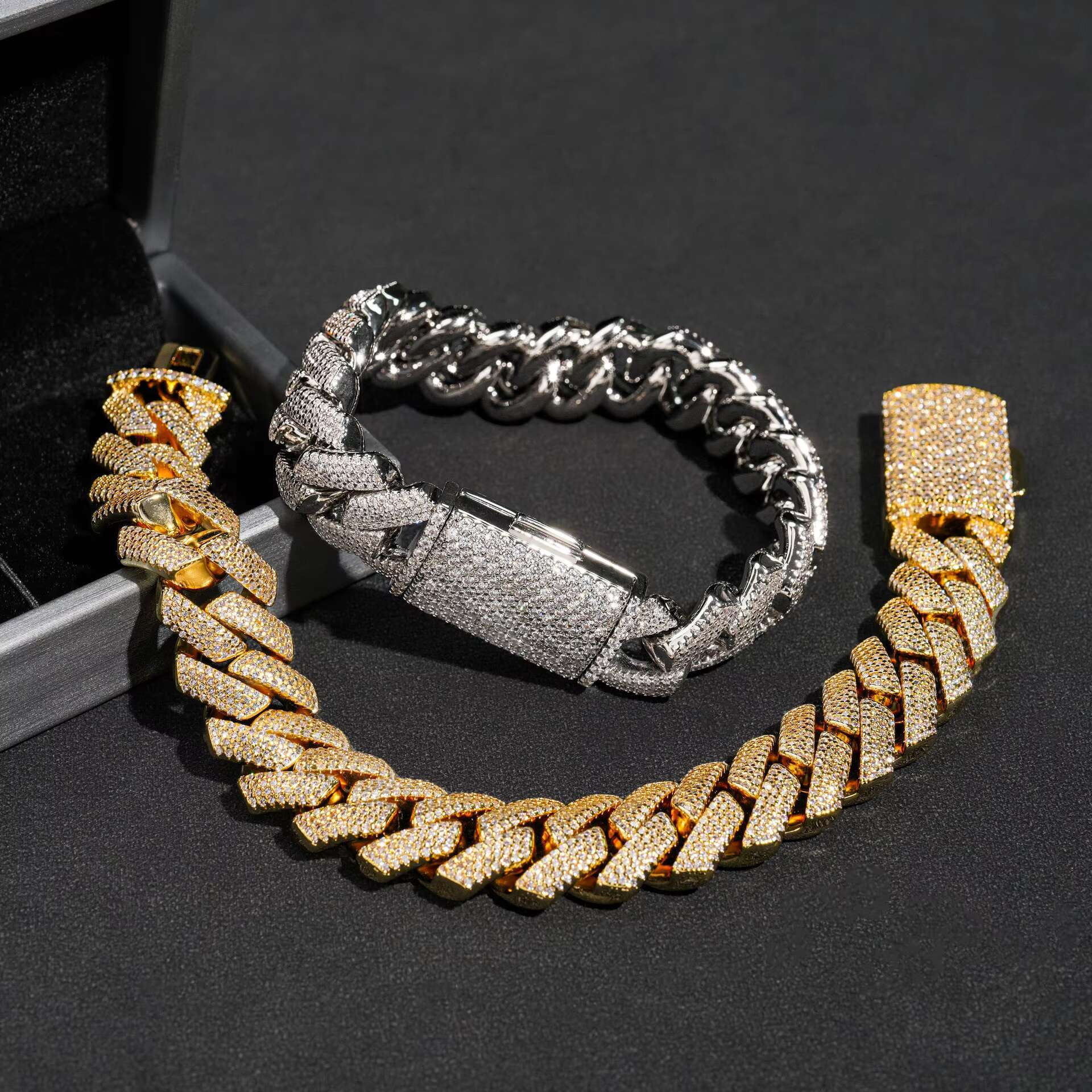 Cheap Price Pass Diamond Tester 6mm 925 Sterling Silver VVS Moissanite Iced Out Hip Hop Jewelry Cuban Link Bracelet Men Women