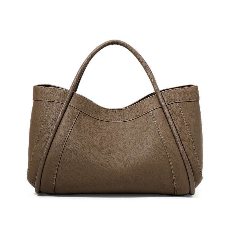 New Autumn And Winter Top Layer Cowhide Fashion Niche Design Leather Large Capacity Shoulder Messenger Bag Foreign Style Bag