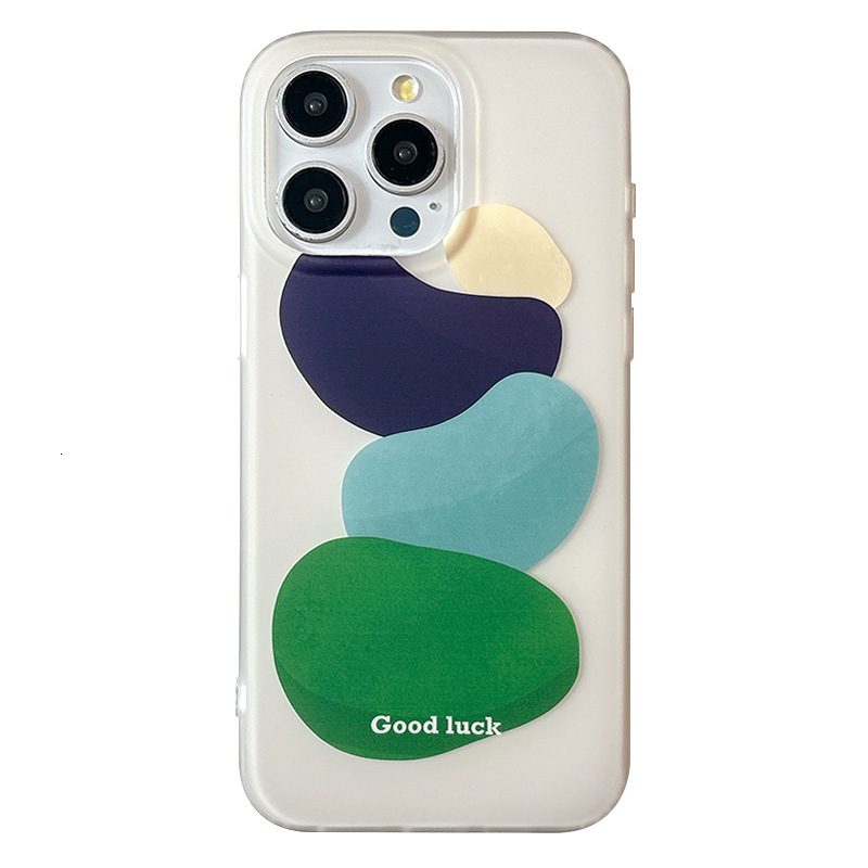 Yellow Green Blue Block Phone Case Compatible with iPhone 16/15 Pro Max INS Matte Protective Cover New Model