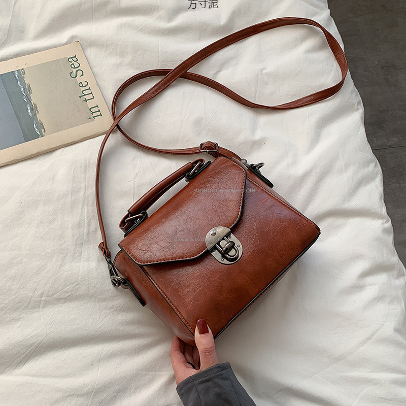Texture small bag, women's new casual fashion, one shoulder crossbody handbag for girls